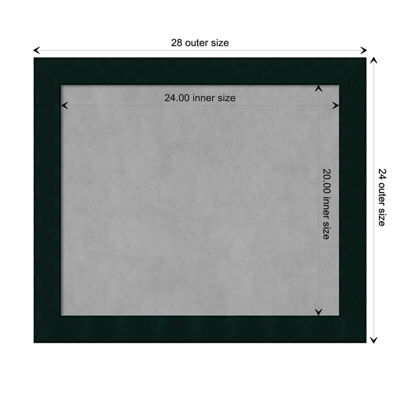 Amanti Art Tribeca Black Framed Magnetic Board - Board Size 24x20