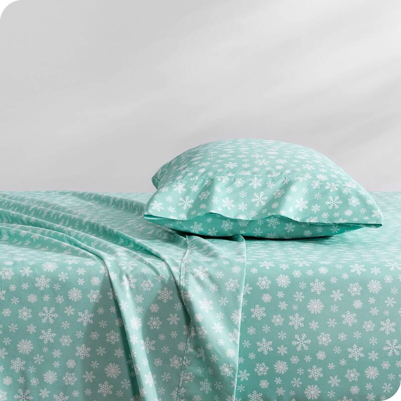 Bare Home Double Brushed Deep Pocket Printed Sheet Set - Twin XL - Snowdrift