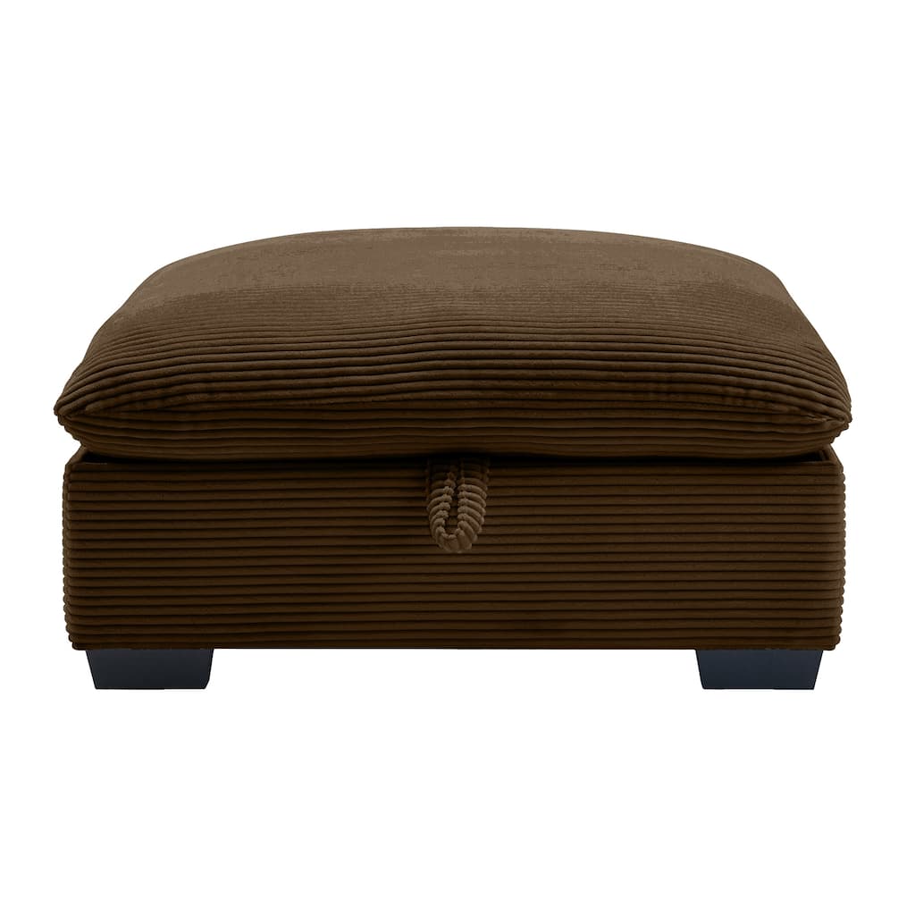 GDFStudio - Marlow Corduroy Fabric Ottoman with Storage