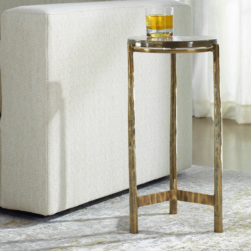 Uttermost Eternity Brass Accent Table - 12"W x 23"H x 12"D
