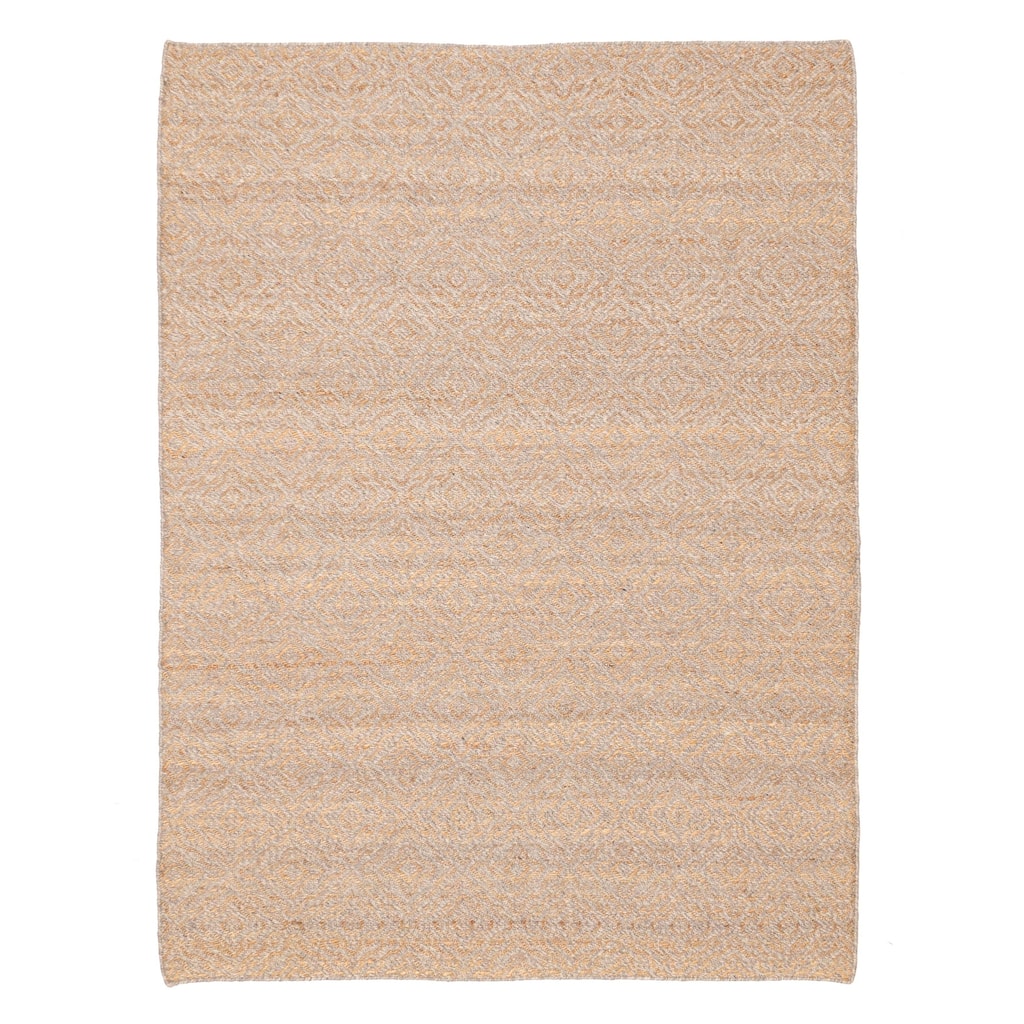 ECARPETGALLERY Flat-Weave Palas Denizli Light Grey, Tan Kilim - 5'4 x 7'4