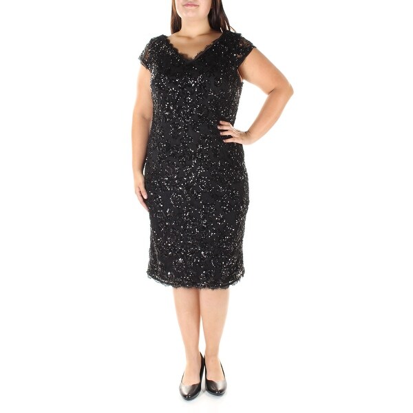 Plus size below the knee sheath dress for women haul