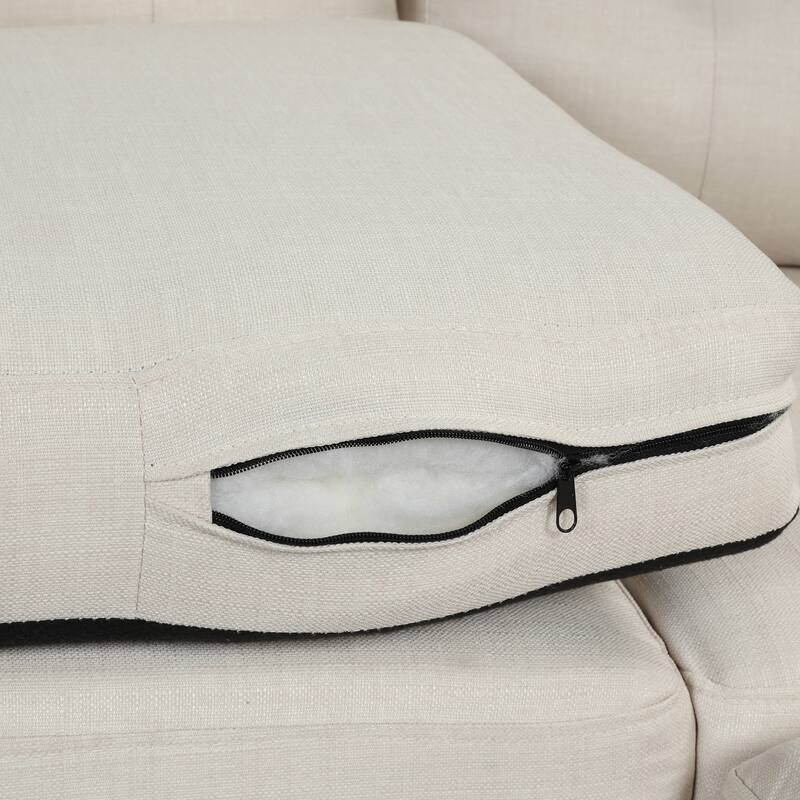 Modern Linen Fabric Sofa, L-Shape Couch with Chaise Lounge,Sectional Sofa - Right Facing