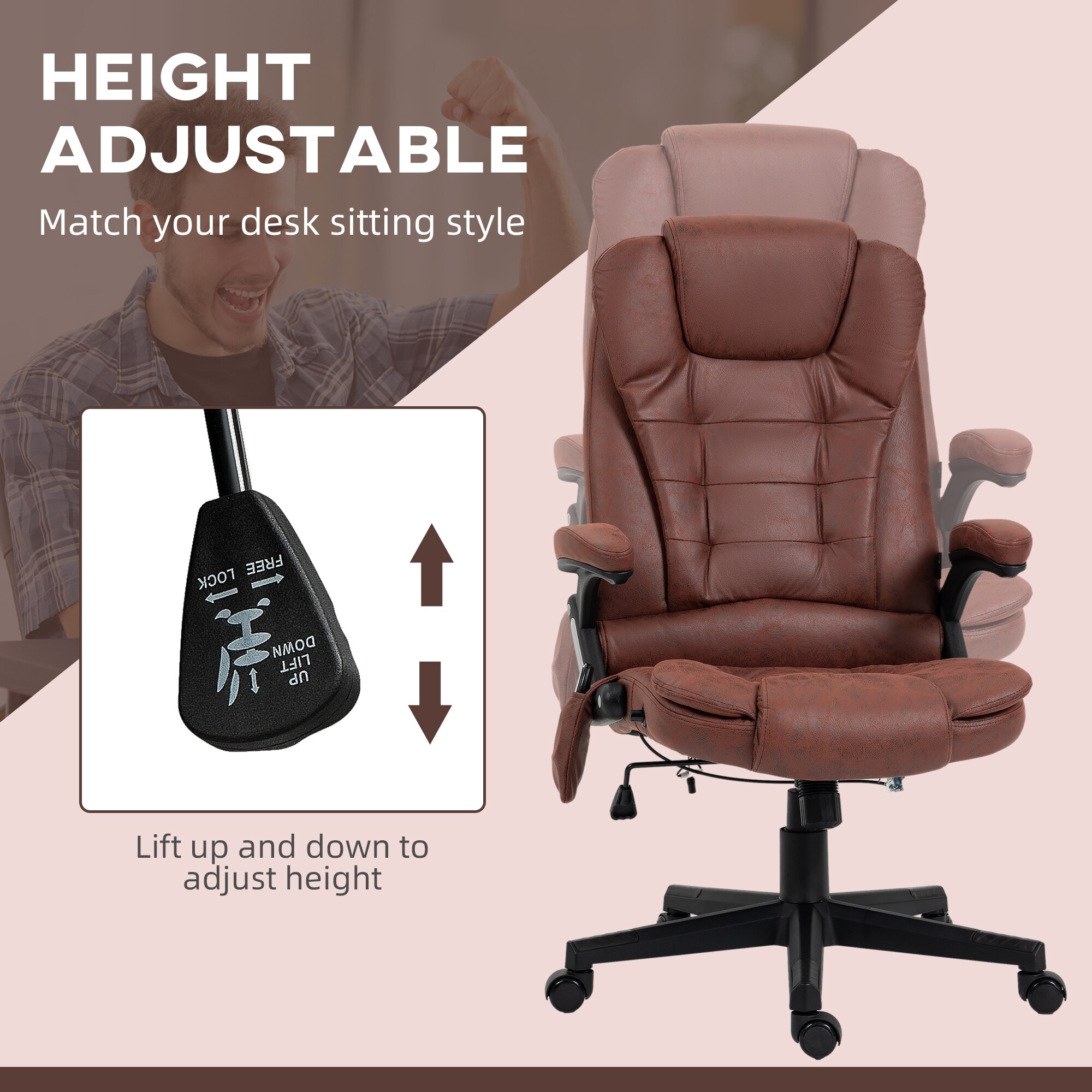 Heated massage office retail chairs