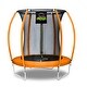 preview thumbnail 2 of 6, Machrus Moxie Pumpkin-Shaped Outdoor Trampoline Set with Premium Top-Ring Frame Safety Enclosure, 6 FT - Orange - 6 FT
