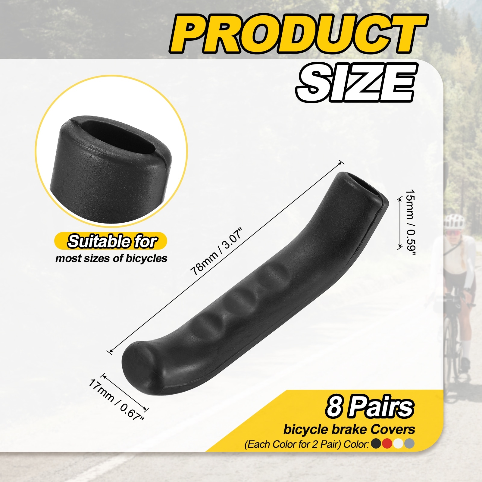 Bicycle Brake Lever Covers, Brake Grips Anti-Slip Sleeve Handle Protection Cover for (Mountain Bike/Road Bicycle)