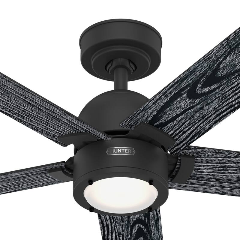 Hunter 52" Erling ENERGY STAR Ceiling Fan with LED Light Kit and Handheld Remote - Contemporary, Transitional, Modern Farmhouse
