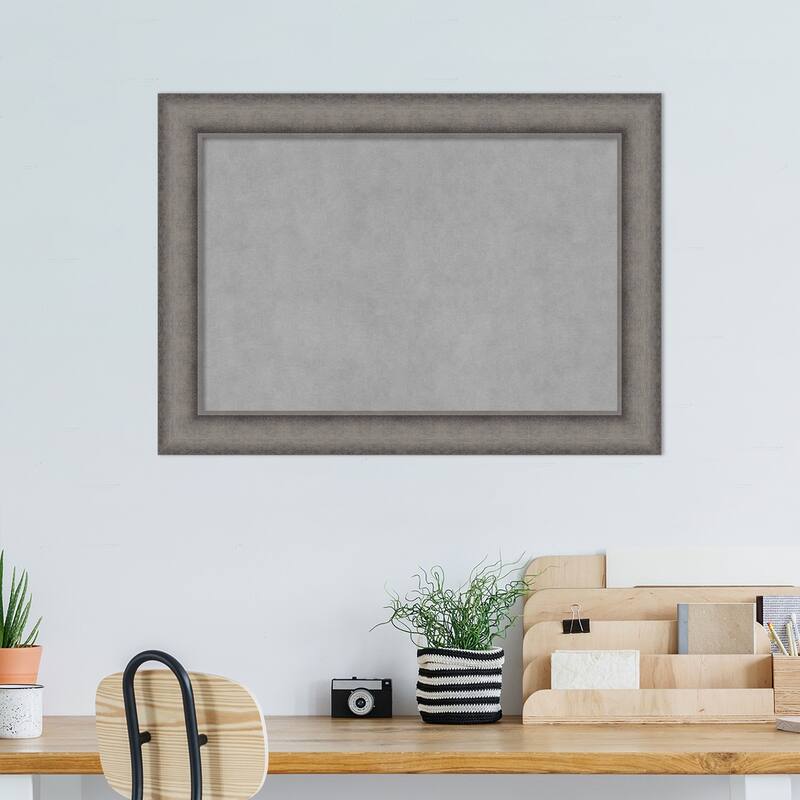 Amanti Art Burnished Concrete Framed Magnetic Board