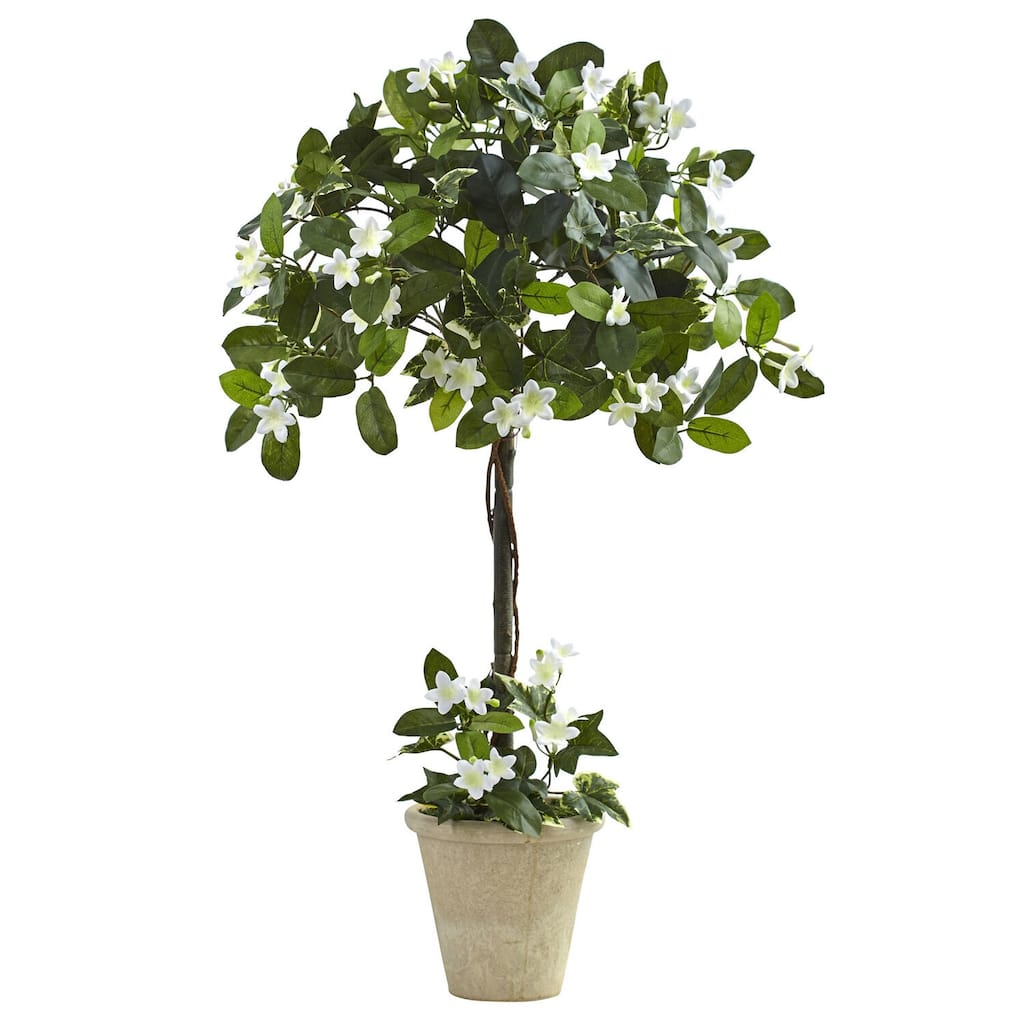 Tall Topiary Plant Indoor Outdoor 3ft Decorative Tree with Planter - 3ft.