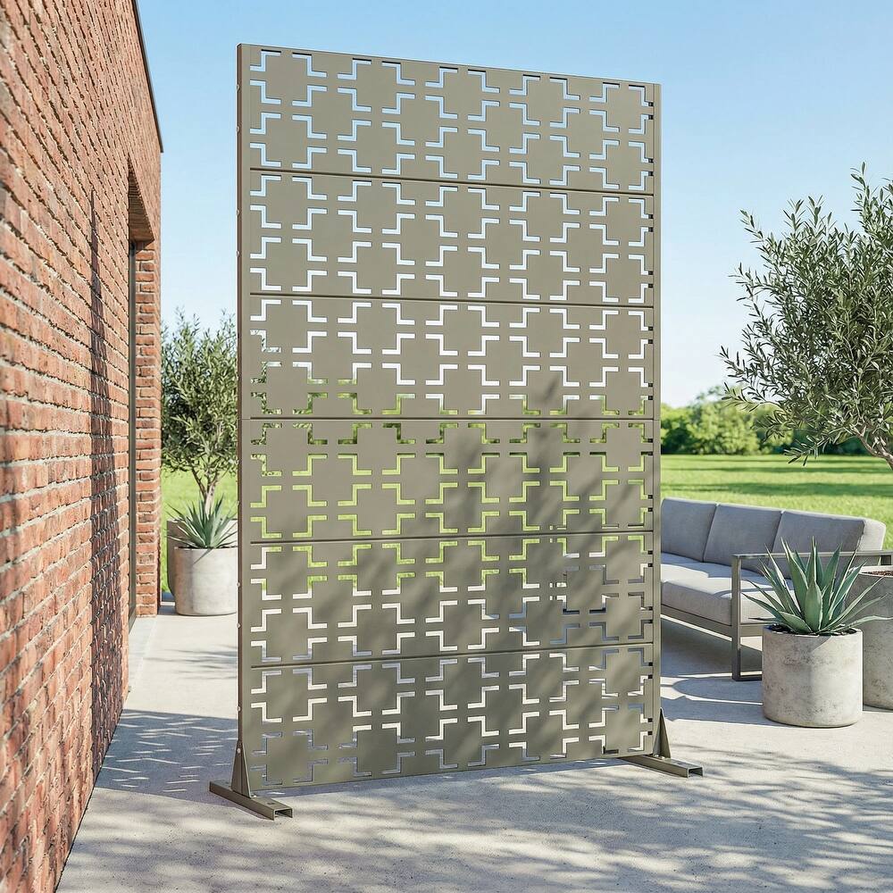 6 ft. H x 4 ft. Metal Privacy Screen Free Standing