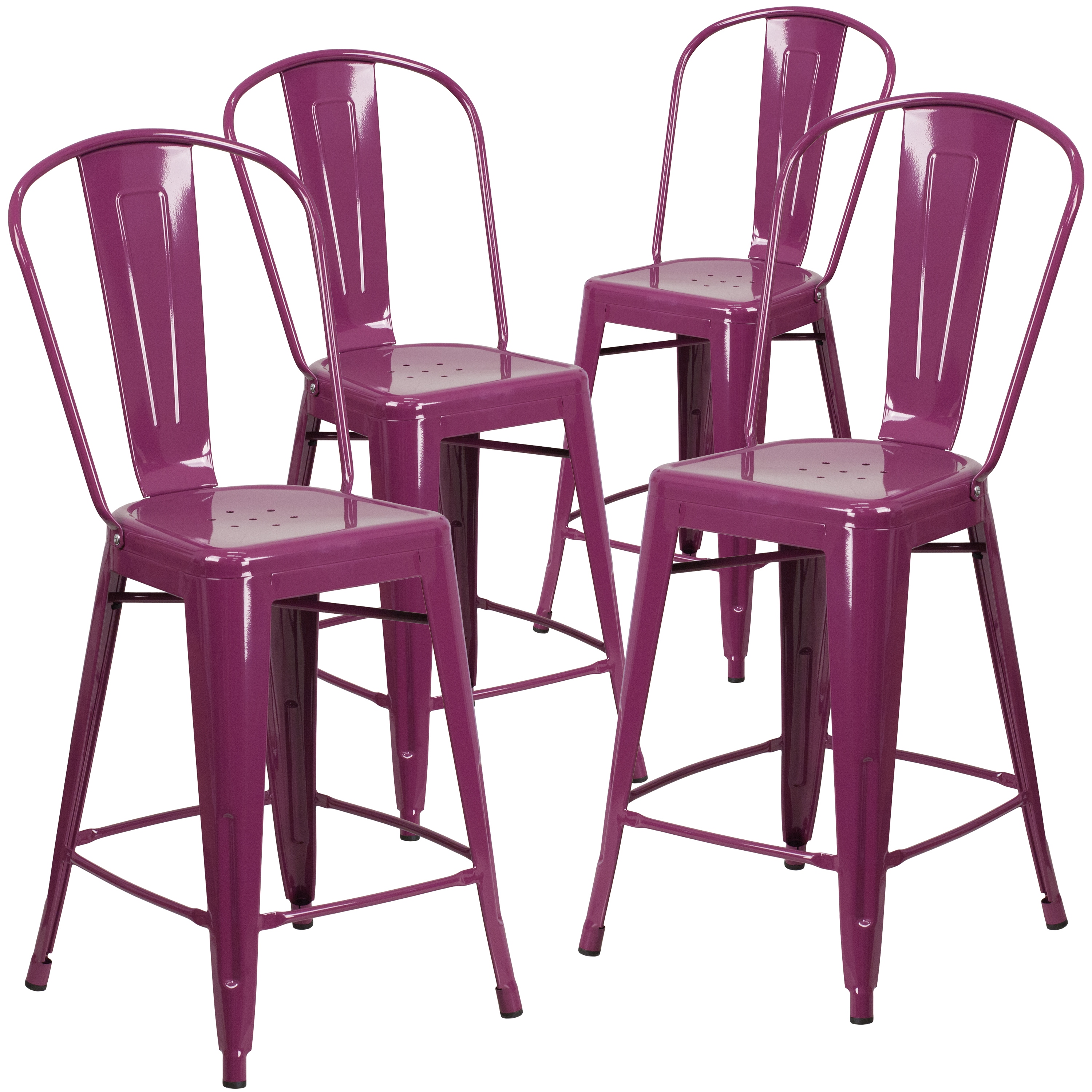 Purple metal bar stools outlet