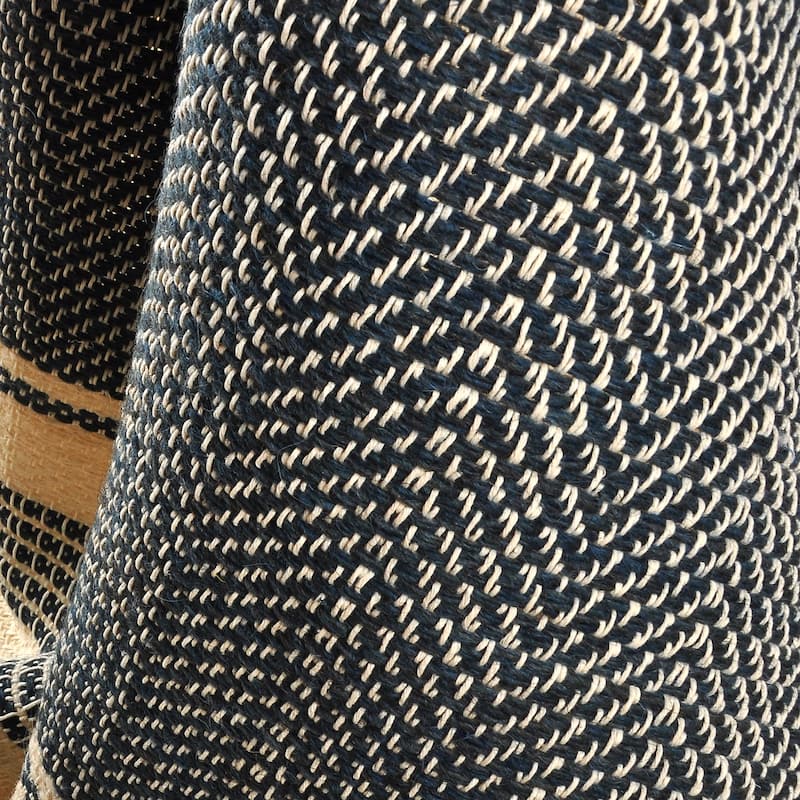 Novica Handmade Cozy Indigo Wool Throw