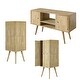 preview thumbnail 36 of 45, Carson Carrington Shorewood 3-Piece Mid Century Modern Vertical Chests and Entertainment Cabinet