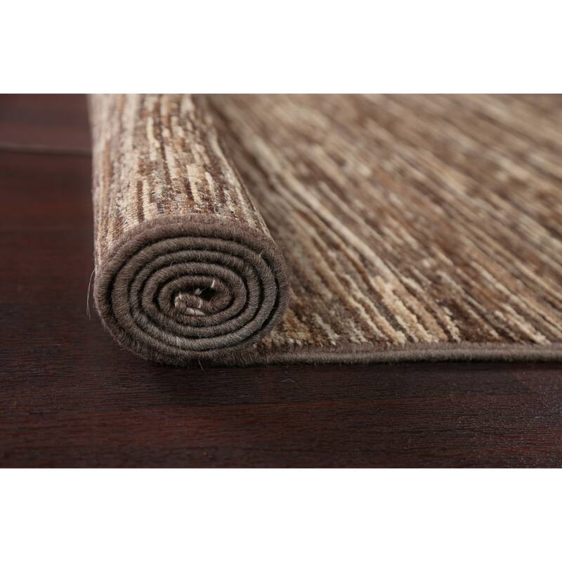 Modern Gabbeh Kashkoli Wool Runner Rug Hand-knotted Oriental Carpet - 2'10" x 9'9"