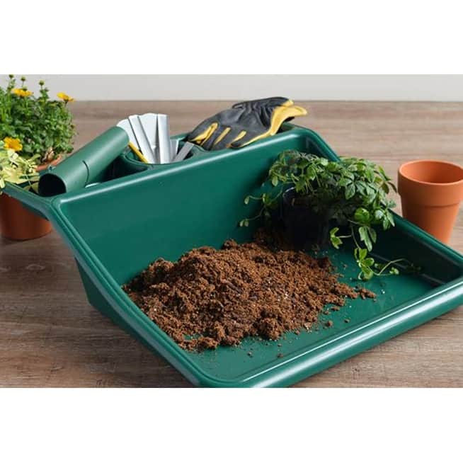 Compact Garden Tidy Tray with Shelf - 19"L x 19.5"W x 6"H; 2lbs