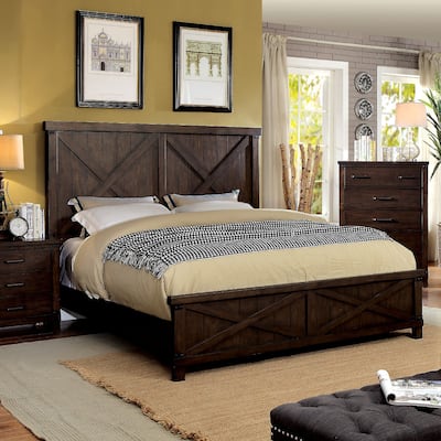 The Gray Barn Epona Farmhouse Dark Walnut Wood Bed