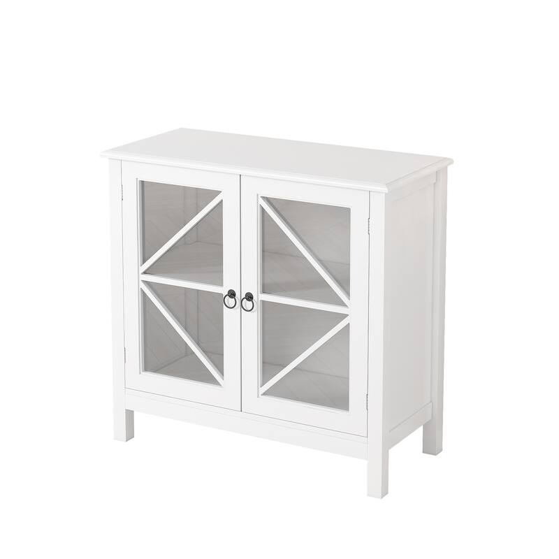 Kitchen cabinet with double glass doors