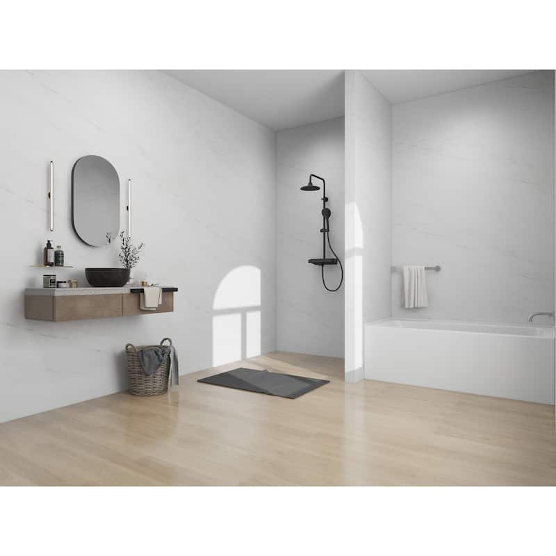 Vanity Art Alcove Soaking Acrylic Bathtub
