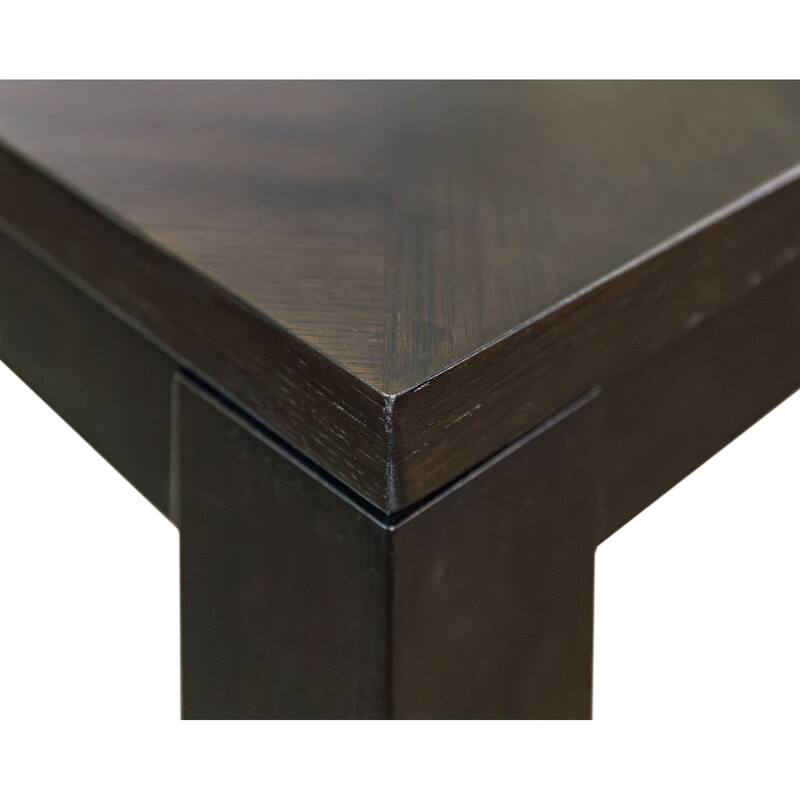 Modern Wood Counter Height Kitchen Dining Table and Four Chairs, Black