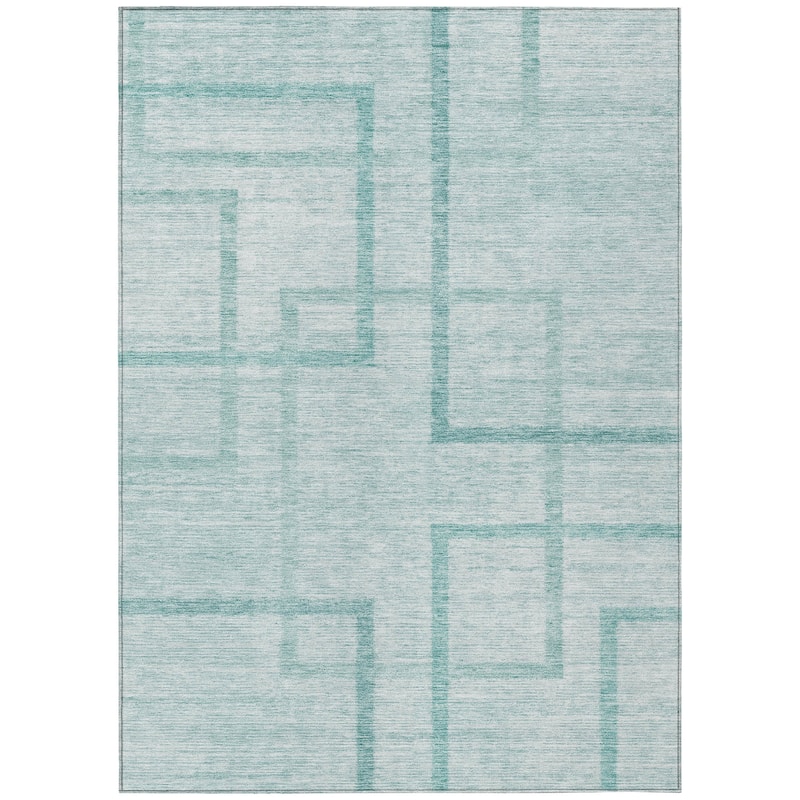 Machine Washable Indoor/ Outdoor Chantille Contemporary Geo Rug