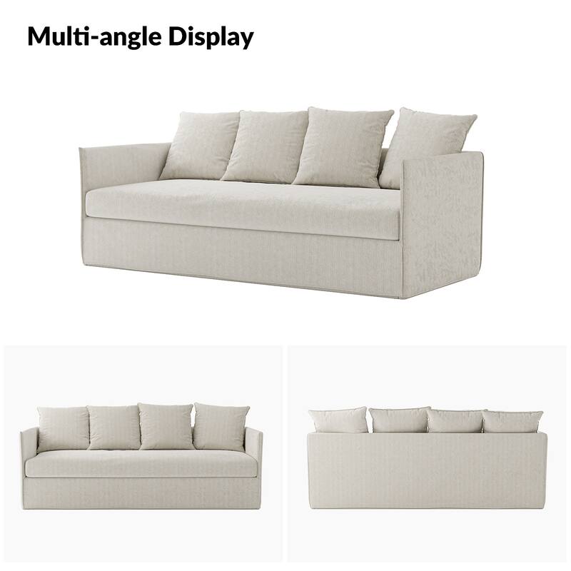 Gottfried 80" Slipcovered Sofa with Two Slipcovers by HULALA HOME