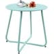 preview thumbnail 44 of 47, Clihome Weather-resistant Outdoor Steel Round Side Table Mint