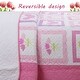 preview thumbnail 6 of 6, Butterfly Flower Twin 4-Piece Quilt Set with Decorative Pillows