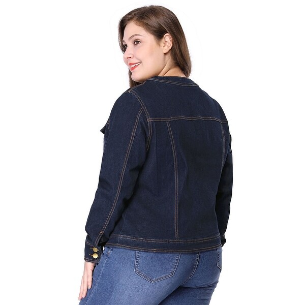 collarless denim jacket womens australia