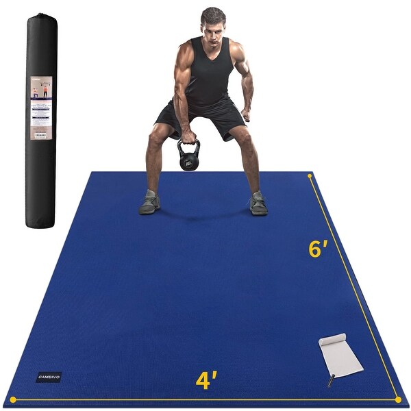 Exercise Mats for Home Workout, 6' x 4' x 7 mm Extra Thick Workout