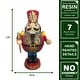 preview thumbnail 3 of 4, Fraser Hill Farm 3-Ft. Roly Poly Nutcracker Toy Soldier, Resin Staue w/ LED Lights, Christmas Decor, Red