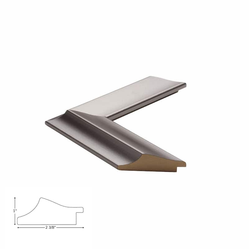 Frame My Mirror Nickel Framed Wall Mirror, Woodford Design