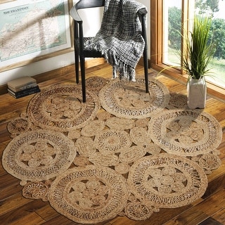 RUGS NEW ROUND Circle Multi-Coloured Sisal Jute Floor mat Organic **FREE POST** 