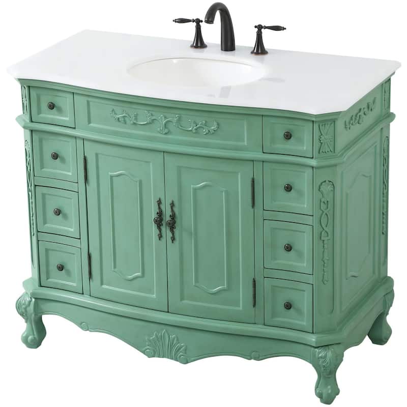 Elegant Lighting VF10142-VW Danville 42" Free Standing Single Basin