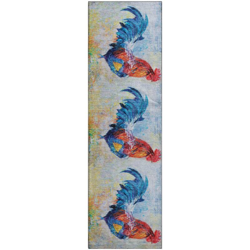 Premium Washable Super Soft Rooster Farmhouse Mayfield Rug