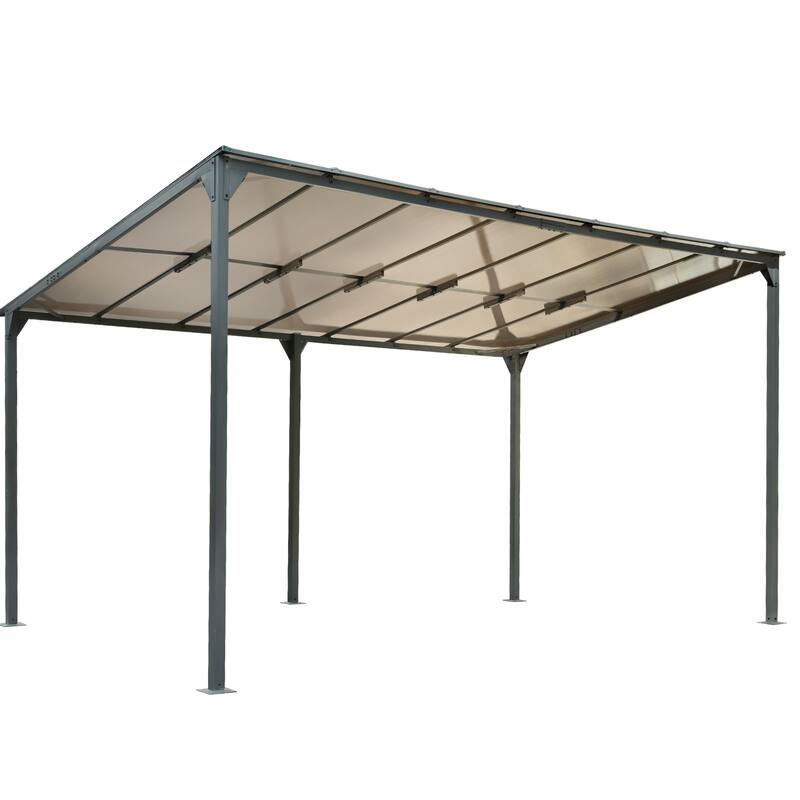 14.76×9.22FT Wall-Mounted Gazebo Sunshade Rain Shelter Expands Outdoor Space Courtyard's Prime Position Must-Have