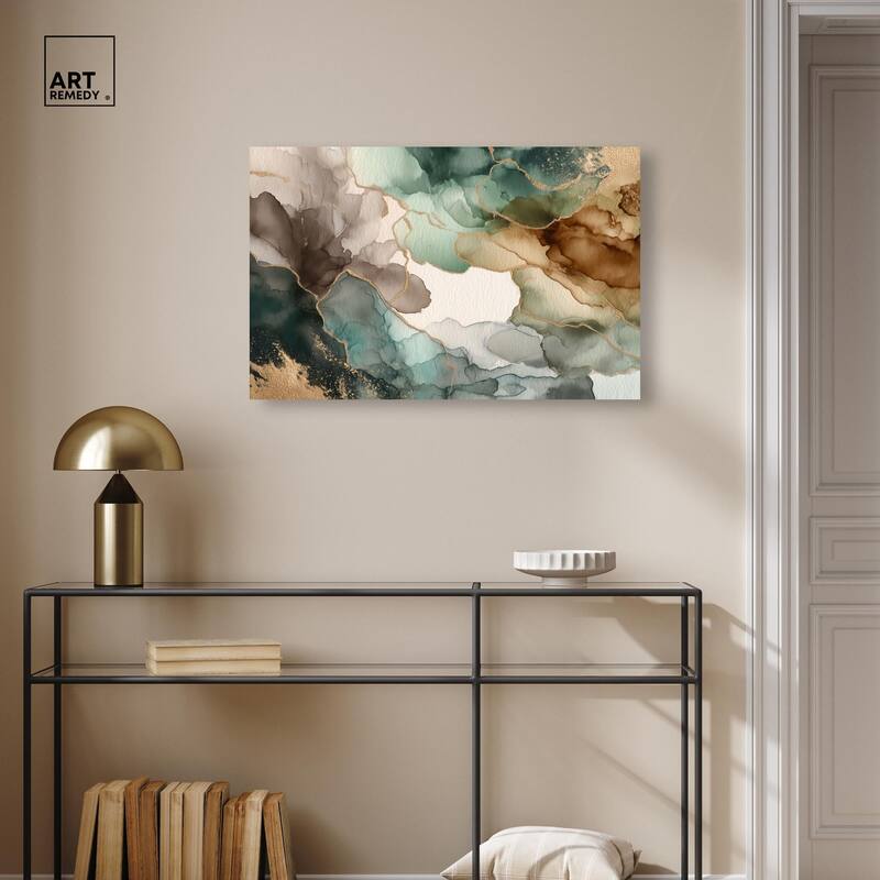Golden Estuary II Canvas by Art Remedy, Gallery Wrapped