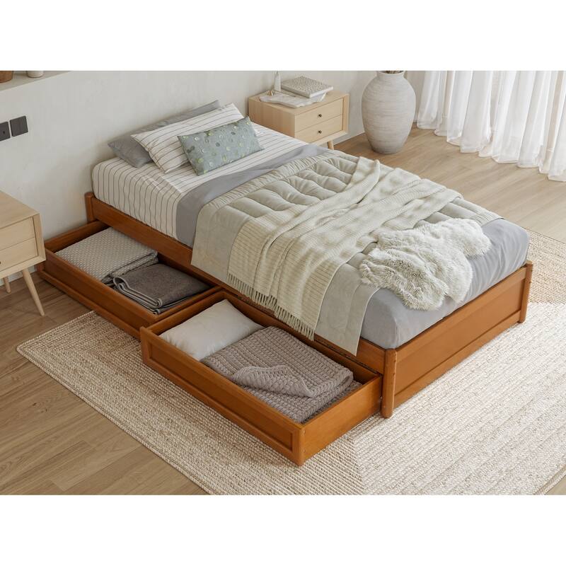 Barcelona Panel Platform Bed with Storage Drawers