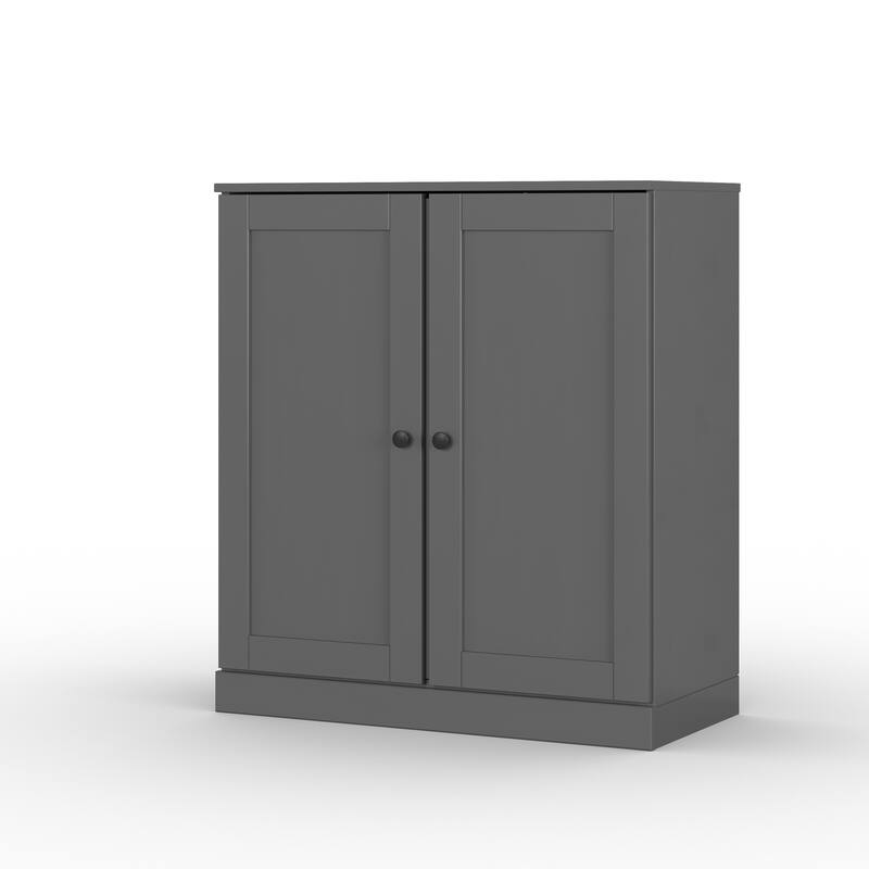 Palace Imports 100% Solid Wood 32" Bathroom Storage Cabinet with Shaker Doors, 2-Drawers and Adjustable Shelves