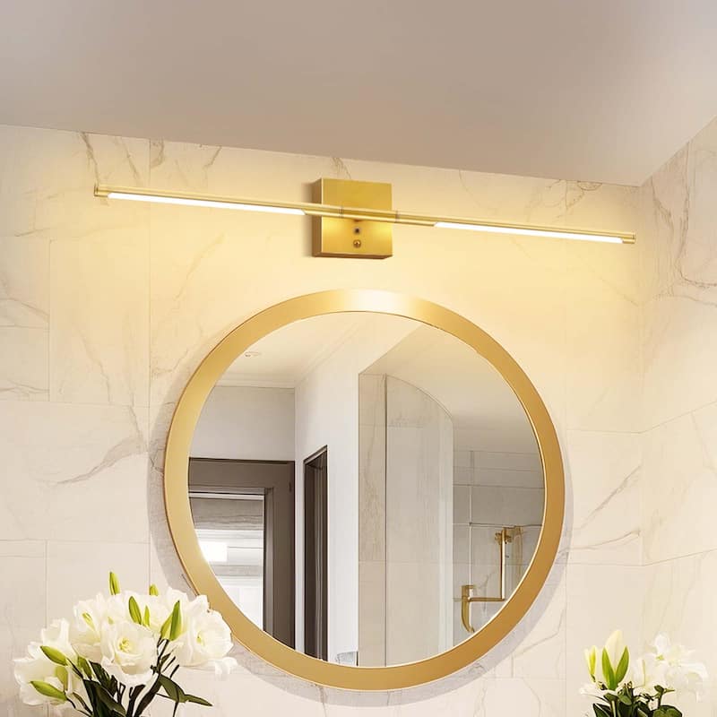 YANSUN 2pack Rechargeable Wall-Mounted LED Lamp - Gold Tube, IR Remote