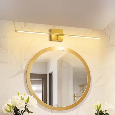 YANSUN 2pack Rechargeable Wall-Mounted LED Lamp - Gold Tube, IR Remote