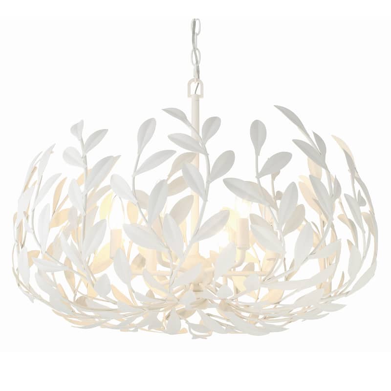 Crystorama Lighting Group 533 Broche 6 Light 27" Wide Taper Candle - Matte White