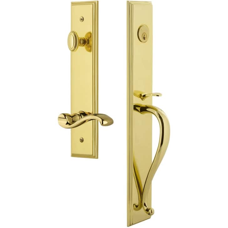 Grandeur Carre Solid Brass Rose Left Handed Keyed Entry Single