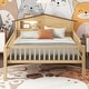 preview thumbnail 11 of 10, Full Size Wood Platform Bed with House-Shaped Headboard, LED Light & Built-In Storage,for Kids & Teens