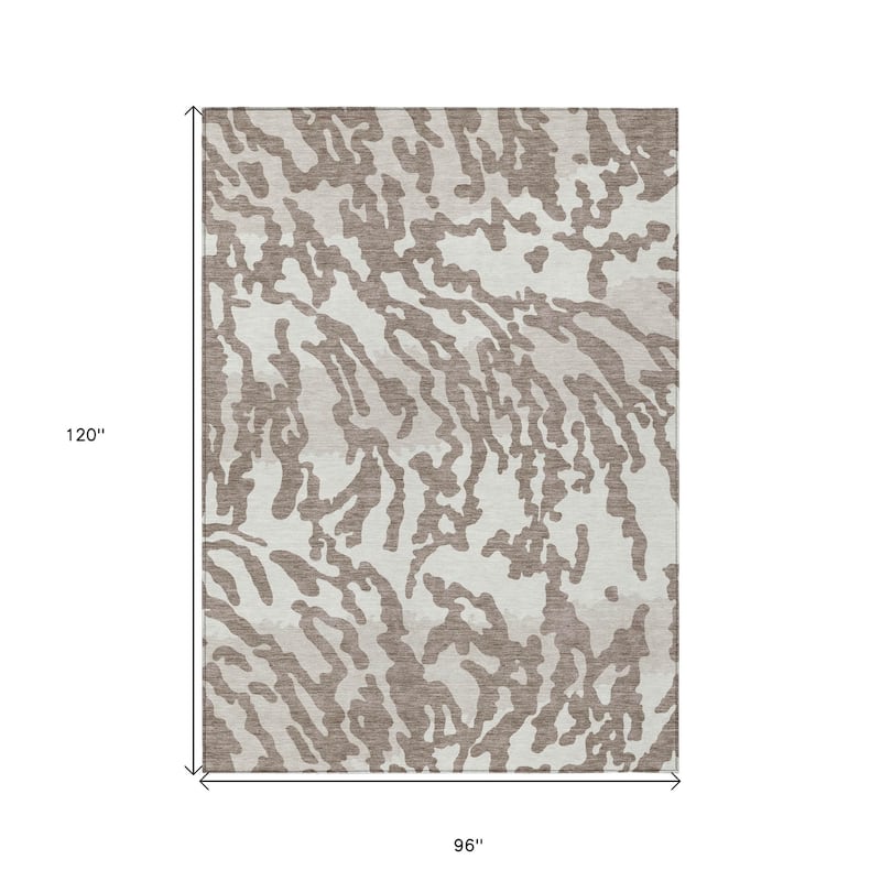 HomeRoots Animal Print Transitional Rectangle Outdoor Rug