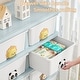 preview thumbnail 3 of 14, Organizational Storage, Drawer Storage Rack with 4 layers, Flexible Mobility With Wheels in White