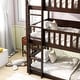 preview thumbnail 21 of 30, Triple Rubber Wood Detachable Bunk Bed with Ladders and Guardrails,Twin Size