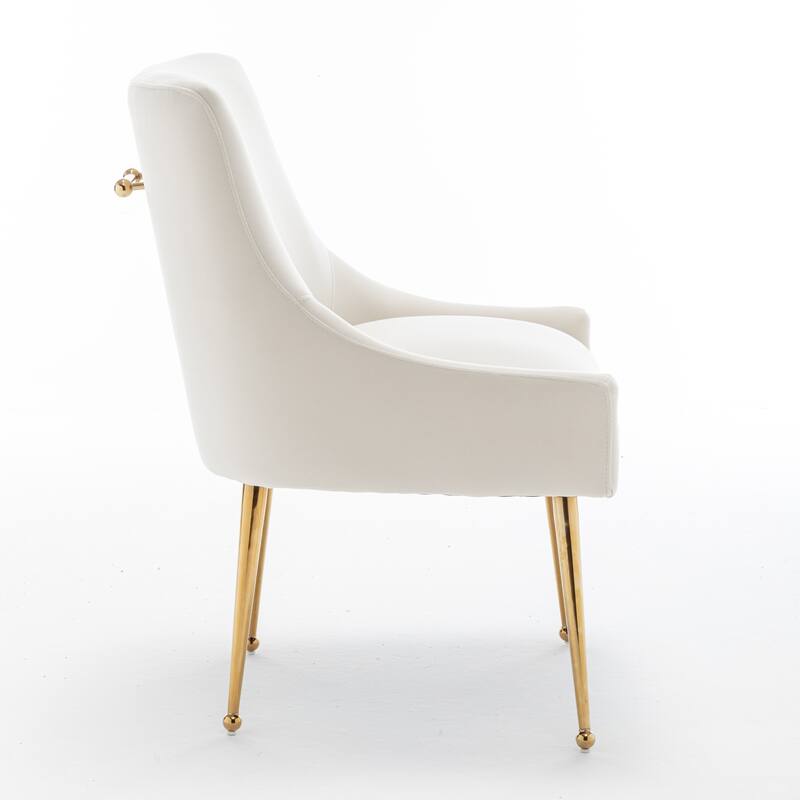 SEYNAR Velvet Upholstered Dining Chair Set of 6, Modern Glam Armless Side Chair