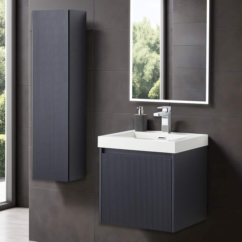 Blossom Positano 20" Floating Vanity with Sink & Side Cabinet