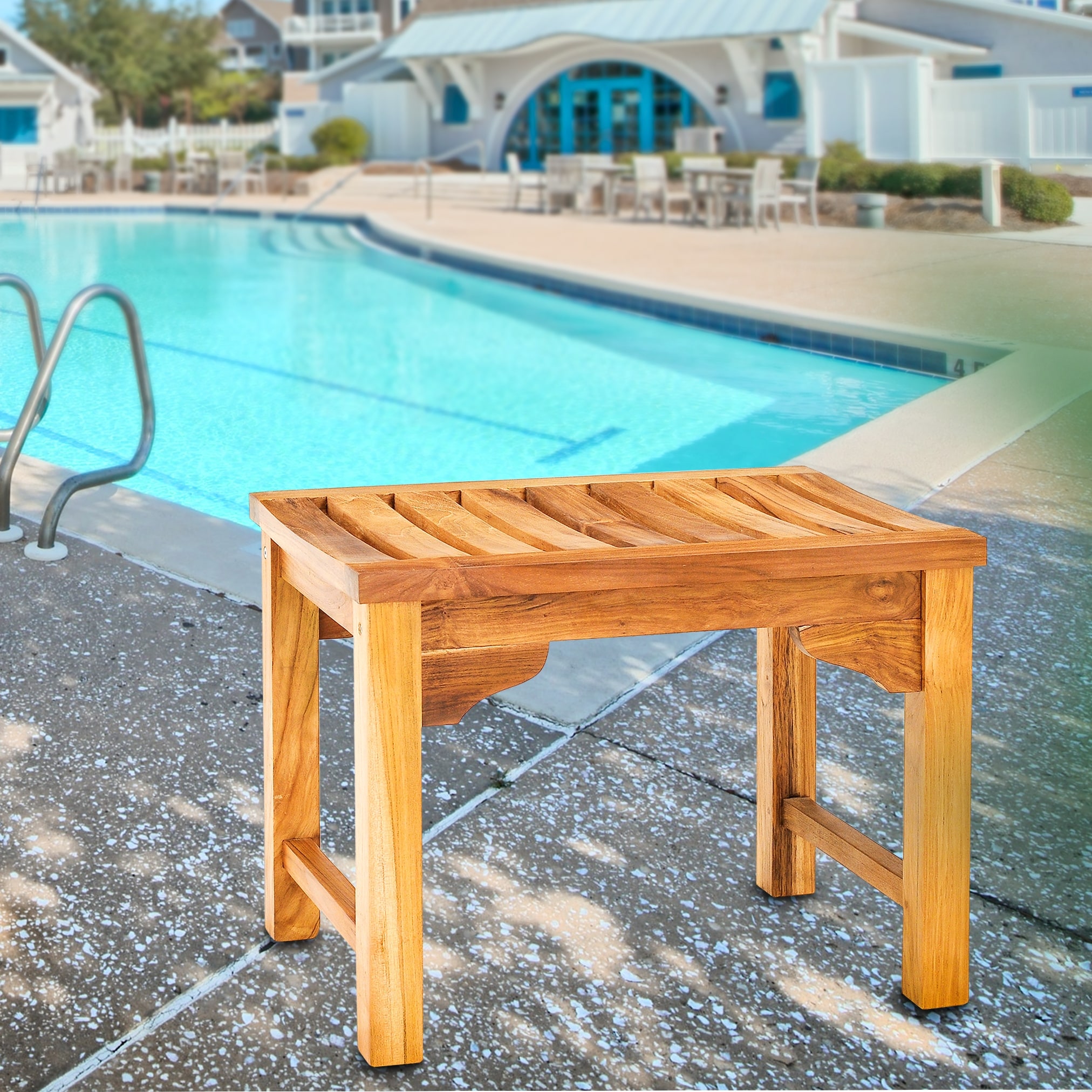 Small teak bench on sale outdoor