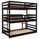 preview thumbnail 5 of 7, Sandler Transitional Wood Triple Bunk Bed Cappuccino